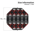 thumbnail image 2 of Bingfone Vintage Skull santa hat Leather Drinks Coasters with Set of 6,Suitable for Home Kitchen,Coffee Cup Coasters Home Gift, 2 of 7