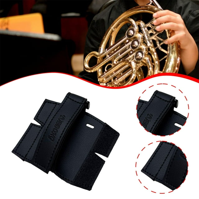 Protector de mano para trompa francesa, piezas para trompa francesa, universal, antideslizante, de cuero PU, resistente al desgaste, funda protectora