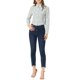 thumbnail image 2 of Camisa de mujer de botones INSPIRE CHIC con estampado floral, de manga larga, cuello de punta, para oficina, XS, blanca con azul floral, 2 of 8