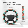 thumbnail image 4 of DouZhe Graffit Fashion Stripes Zigzag Line Prints Steering Wheel Cover, Universal 15 inch Anti-Slip Odorless Elastic Car Steering Wheels Cover for Women Men, 4 of 7