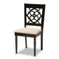 thumbnail image 4 of Baxton Studio Renaud Modern and Contemporary Sand Fabric Upholstered Espresso Brown Finished 5-Piece Wood Dining Set, 4 of 7