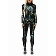 thumbnail image 1 of TheFound Justaucorps Squelette Halloween pour Femmes Manches Longues Col Roulé, 1 of 6
