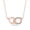 Rose Gold Vermiel Plated, variant on Interlocking Circles Necklace | 14 Kt Yellow Gold Vermeil Necklace on 925 Sterling Silver with 1/20 Ct Natural Diamonds