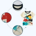 thumbnail image 3 of Hiijoy Toddler Boys Cotton T-Shirt Cartoon Dinosaur Print Short Sleeve T Shirt, Sizes 1-9, 3 of 8