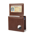 thumbnail image 1 of Cartera de Cuero Tarjetero Hombre Con Rfid Bloqueo, marron, 1 of 5