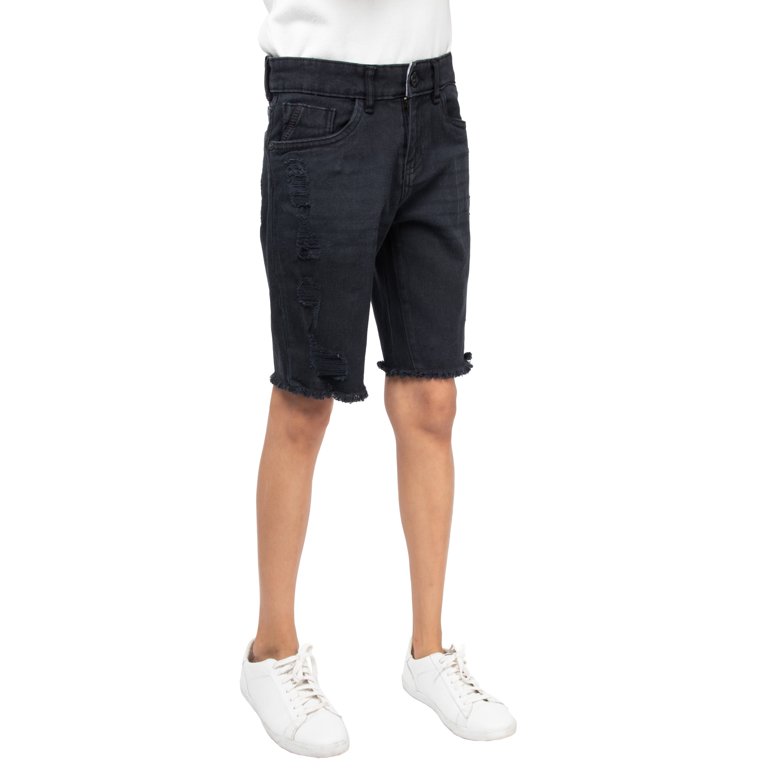 RAW X Boy's RawX Distressed Denim Shorts, Black Wash, 18 - Walmart.com