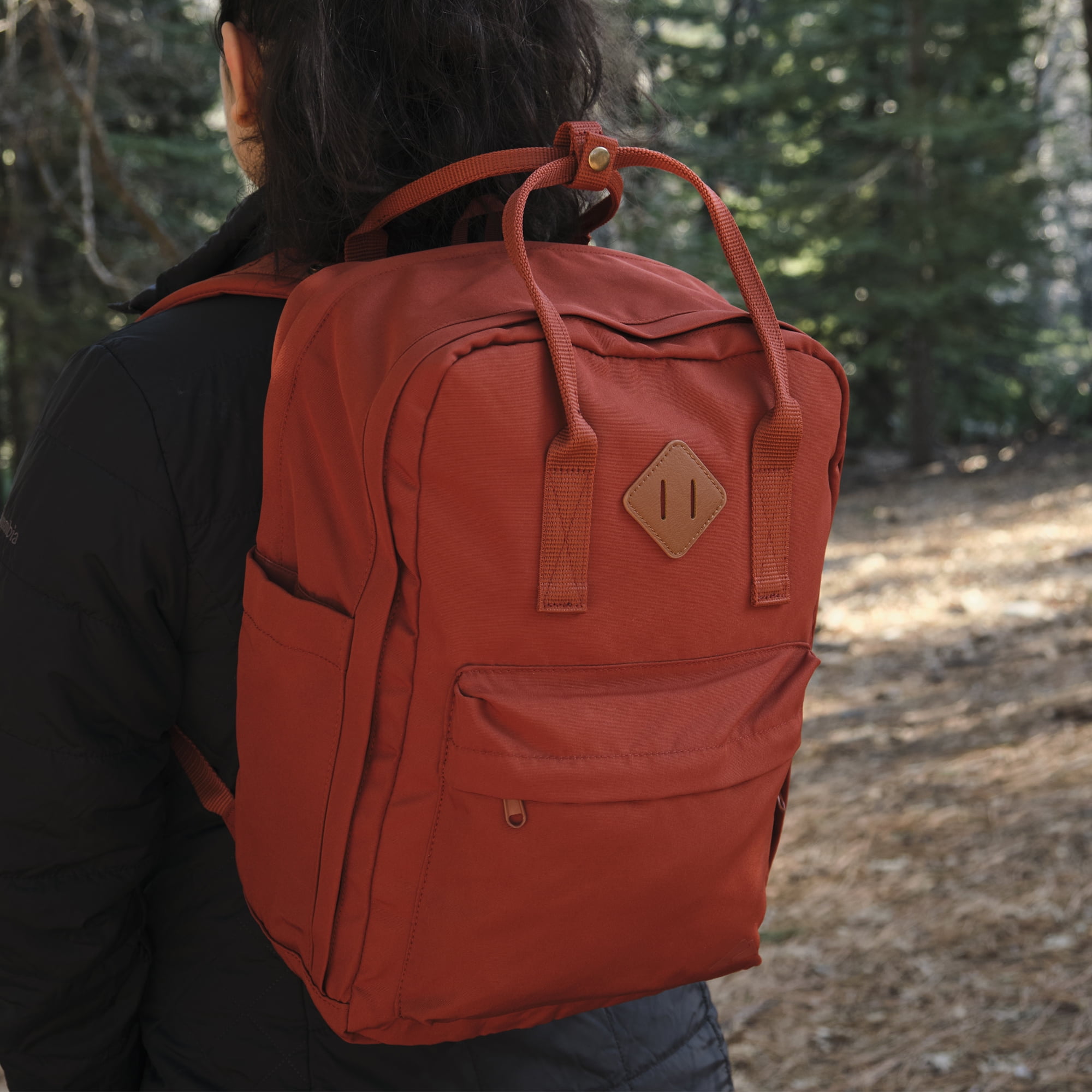 Ozark Trail Dual Carry 22 Liter Backpack, Unisex, Rust Polyester for Adults and Teens