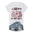 thumbnail image 2 of Mean Ghouls Halloween Tshirts Women 2025 Short Sleeve Crewneck Cute Ghost Graphic Halloween Shirts for Women, 2 of 3