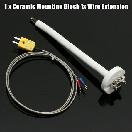

K-Type Thermocouple Block Ceramic Kiln Probe 2372/1300 Degree F/C 11G High Tool