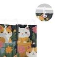 thumbnail image 5 of Cute Cats in The Flowerpot Flowers Leaves Shower Curtains with 12 Hooks Waterproof Bathroom Decor 66" x 72", 5 of 6