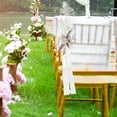thumbnail image 3 of Flor trasera de sil, Banco de artificial floral con cintas para boda Cumpleaños Arreglo floral Decoración Rosado Soledad pasillo rosa, 3 of 10