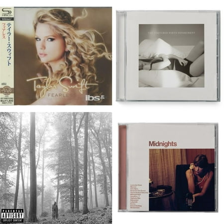 Fearless & Tortured Poets Department (X) (Manuscript- Bonus Track) & Folklore (X) & Midnights (X) (Blood Moon CD)