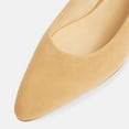 thumbnail image 4 of FSJ Women Comfortable Sturdy kitten Low Heels Pumps Slip On Almond Closed Toe Office Work Wedding Casual Dressy Shoes Size 8.5 Light Brown, 4 of 4