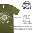 thumbnail image 4 of Women's Summer Sunflower T Shirt Cute Flower Graphic Loose Tees Crew Neck Short Sleeve Casual Tops (Olive-Medium), 4 of 5