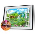 thumbnail image 1 of Cuadros Decorativos Cuadro de arte de taladro redondo completo con vista de ventana de pintura de diamante DIY 5D (NH1027) Sywqhk Nuevos Originales, 1 of 1