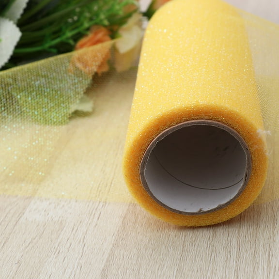 Raindrops Yellow Tulle Roll For Wedding Party Table Decorations 1Pack With Mesh Shape