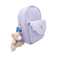 thumbnail image 2 of Wonder Nation Girls Mini Backpack with Keychain, Floral Lavender, 2 of 3