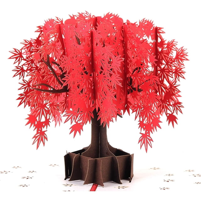 Tarjeta emergente de amor de arce, tarjetas de felicitación emergentes 3D, para el día de la madre, primavera, día del padre, graduación, cumpleaños, boda, aniversario, gracias, mejora Adepaton LRWJ238-1