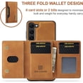 thumbnail image 3 of 2 in 1 Detachable Leather Phone Cases for Samsung Galaxy S23+ / S23 Plus 5G Case Wallet with Card Holder Men 6.6'' (Brown,S23+/S23 Plus), 3 of 18