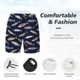 thumbnail image 3 of Balery Sardine Mens Swim Trunks Swim Shorts for Men Quick Dry Inseam Beach Shorts with Compression Liner Pocket-XX-Large, 3 of 9