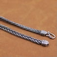 thumbnail image 5 of K-KED Real 925 Sterling Silver Bracelet For Men Women 5mm Weave Curb Link 7.5 to 8.2''-19cm/7.5inch-11-12g, 5 of 6