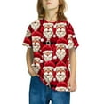 thumbnail image 3 of Wancir Christmas Shirts Toddler Boys Girls Xmas Buffalo Plaid Trees T-Shirt Christmas Graphic Tees Holiday Tops, 3 of 4