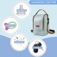 thumbnail image 3 of Breast Milk Cooler Bag With Ice Pack Fits 4 Baby Bottles Up To 9 Ounce, Baby Bottle Bag Shoulder Bag For Nursing Mom Daycare Banmo, 3 of 5