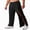 Black, variant on Mens Tear Away Pants After Hip Knee Surgery Breakaway Pants for Elderly Bedridden Tearaway Sweatpants with Pockets
