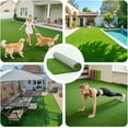 thumbnail image 4 of Realistic Artificial Grass Rug Indoor Outdoor with Drainage Holes, Pet-Friendly Fake Turf Mat for Garden Lawn Balcony Patio Backyard Wedding Christmas Decoration, 3FT x 5FT, 4 of 10