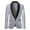 Silver, variant on Men Stylish Solid Suit Blazer Business Wedding Party Outwear Jacket Tops Blouse Black XXL
