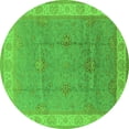thumbnail image 1 of Ahgly Company Indoor Round Oriental Green Traditional Area Rugs, 5' Round, 1 of 4