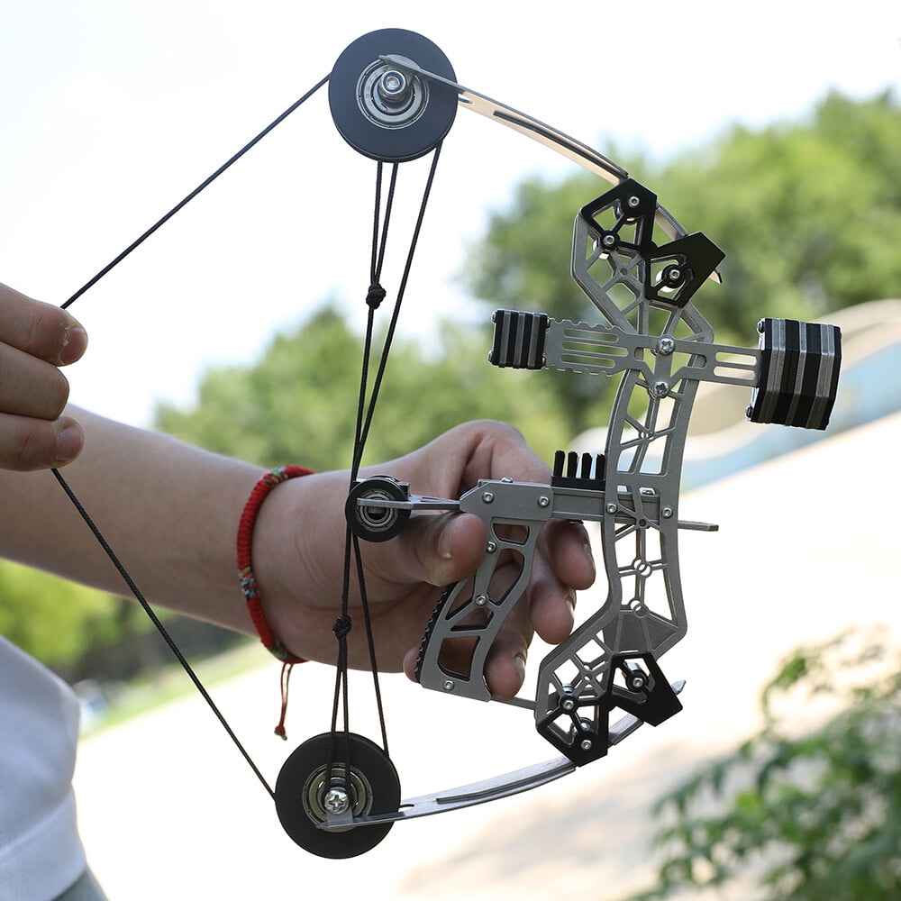 SHARROW 10" Archery Compound Bow 12lbs Arrow Set Shooting Gift Pocket Bow Kid Toy Target