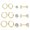 Gold, variant on Dainty 6 Pair Earrings Set Small Huggie Hoop Tiny CZ Stud for Cartilage Piercing-Silver
