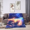 thumbnail image 3 of Super Soft Anti-Pilling Flannel Bed Blankets, Outer Space Ship Cozy Fluffy Warm All Seasons Throw Blanket for Sofa Bedding, 80"x60", 3 of 8