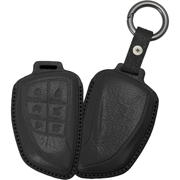 Key Fob Cover Compatible with Chevrolet Silverado 1500 Suburban Tahoe Equinox Colorado Traverse Keychain Case Holder Protector,Black