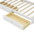 thumbnail image 6 of Harper & Bright Designs Twin Size Platform Bed with Storage Headboard and Shelves, Wooden Daybed Frame with Side Bookcase and 2 Drawers, White, 6 of 14