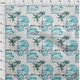 thumbnail image 4 of oneOone Polyester Spandex Turquoise Blue Fabric Tropical Sewing Material Print Fabric By The Yard 56 Inch Wide, 4 of 4