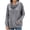 Gray-Fashion Sweatshirts, variant on Xcmzpl Fleece Sweatshirts for Women Plus Size Solid Color Round Neck Sweatshirt Trendy Sweater Tops Tunic Long Sleeve T-shirts Fall Clothes