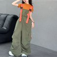 thumbnail image 6 of Coerni Girls Cargo Overalls Contrast Color Adjustable Buckle Straps Trendy Baggy Jumpsuit Teen Versatile Techwear Cool Hip Pop Streetwear, 6 of 6