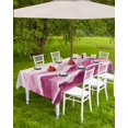 thumbnail image 4 of Fsddascl Pink Coastal Beach Outdoor Tablecloth - 60x102 Inch Rectangle Dining Table Cover, Modern Oil Painting Nautical Waterproof Outdoor Table Cloth with Umbrella Hole & Zipper for Picnic/Patio, 4 of 7