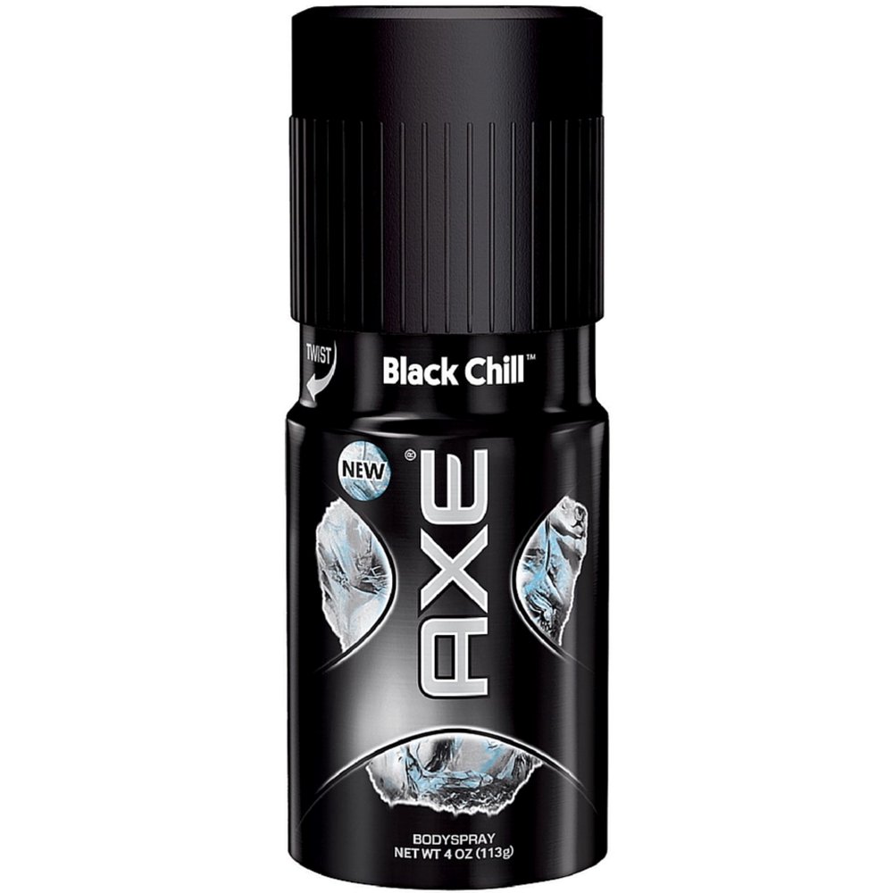 Axe Body Spray, Black Chill 4 oz (Pack of 2)