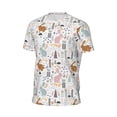 thumbnail image 6 of Wukai Fall Rabbit Print Men's Short-Sleeved Mesh T-Shirt,Quick-Dry Short Sleeve Workout T-Shirt-6X-Large, 6 of 8