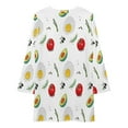 thumbnail image 3 of Egg,avocado And Tomato Pattern Loose Dress Evening Dress Summer Dresses for Women Luxury Dress Long Sleeved Dress, 3 of 4