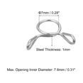 thumbnail image 2 of Unique Bargains Fuel Line Hose Clips, 100 Pack 7mm 304 Stainless Steel Single Wire Tubing Spring Clamps (Silver), 2 of 5