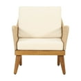 thumbnail image 2 of Euroco Outdoor Rope Weave Club Chair, Acacia Wood Frame, Weather-Resistant Patio Accent Chair, 28" Wide, 2 of 9
