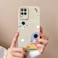 thumbnail image 1 of Case For Samsung A 12 M12 F12 Flower Astronaut Square Lens Protection Soft Liquid Silicone Back Cover For Samsung A12 A M F 12, 1 of 1