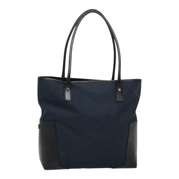 Pre-Owned Salvatore Ferragamo Gancini Tote Gancini Canvas Navy Canvas Tote Bag Bag