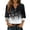 #0342-Black, variant on Pounoo Womens Colorblock Tops 3/4 Sleeve V Neck Button Up Relaxed Fit Blouses Breathable Office Casual Spring Summer Outfits Gift