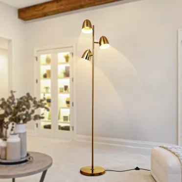 FINE MAKER 3 light tree shaped floor lamp, living room office high pole lamp,gold floor lamp