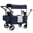 thumbnail image 1 of Cochecito Carrito MOMFANN Plegable Doble para Niños Azul, 1 of 8